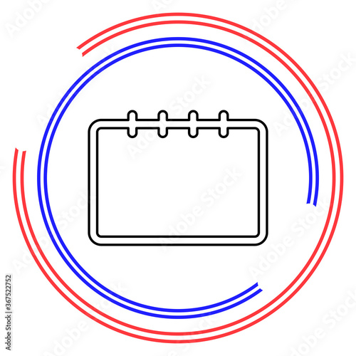 vector empty calendar icon, calendar symbol
