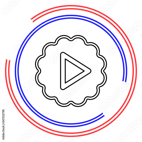 vector play button icon - media symbol