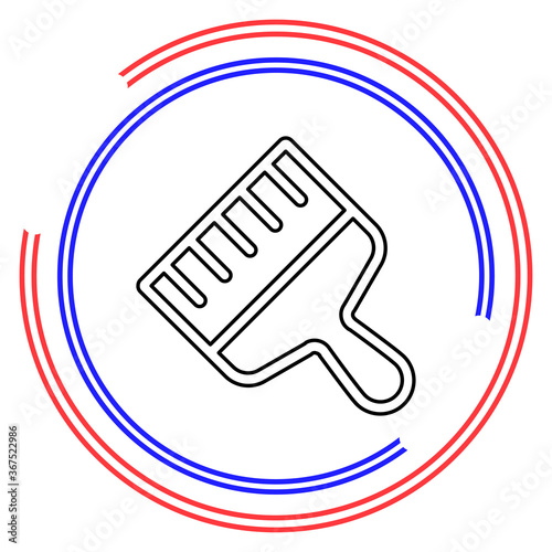 vector painting brush illustration isolated
