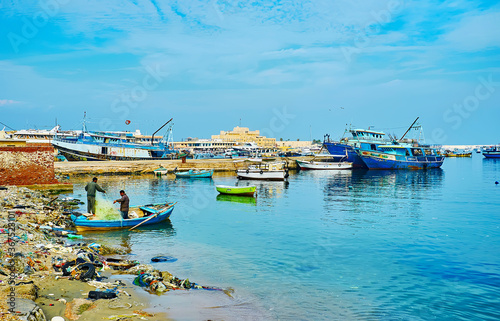 The fishing port of Alexandria, Egypt photo