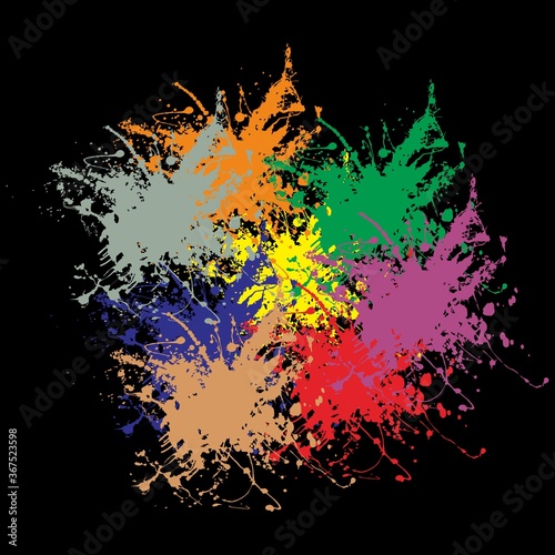 colorful abstract background. colorful paint spills. beautiful color.