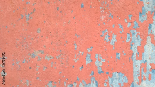 grunge wall background,Metal surfaces with rust stains and strong corrosion, causing the paint to peel by sun and rain.