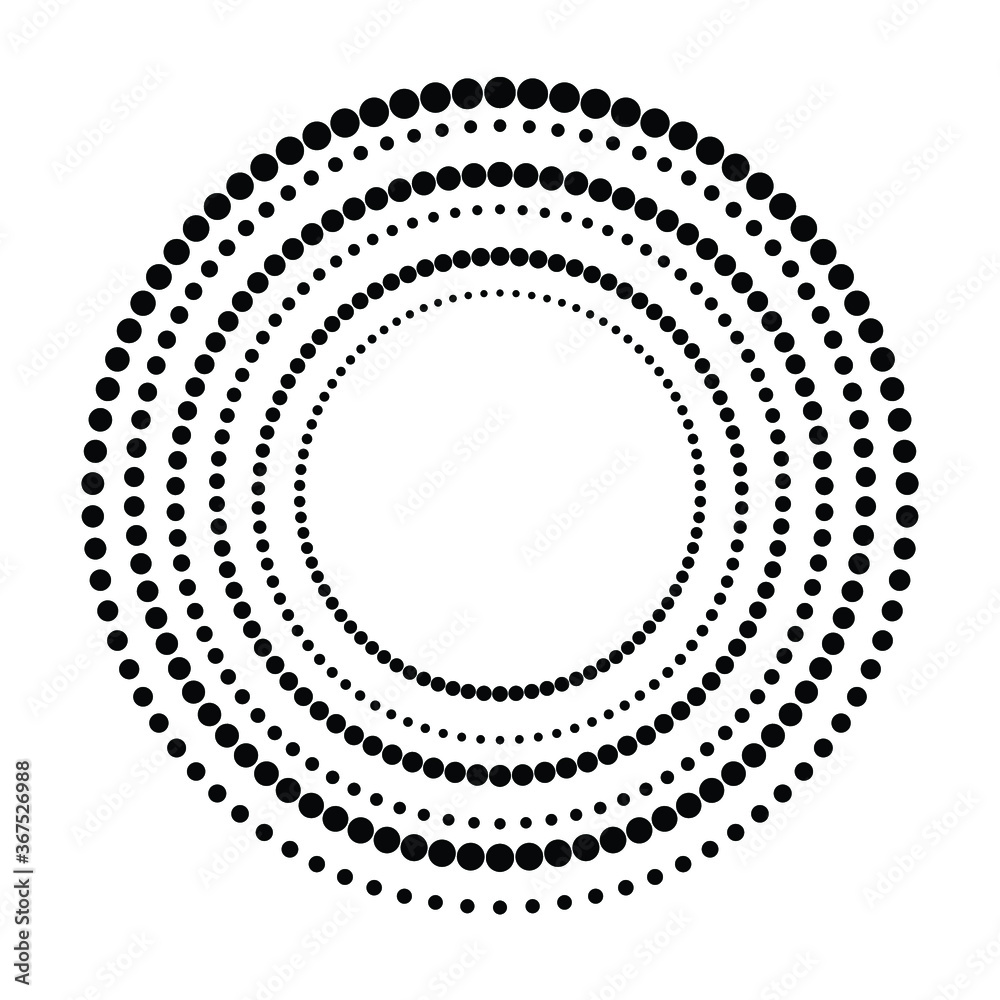 Halftone dots in circle form. round logo . vector dotted frame . design element Halftone dots in circle form. round logo . vector dotted frame . design element