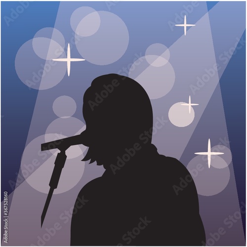 silhouette of a singer