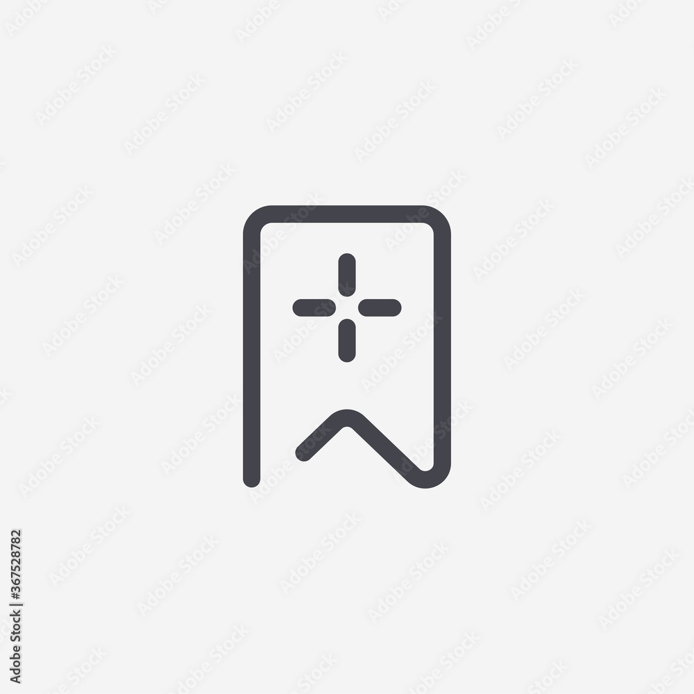 Obraz premium Add bookmark icon. Save symbol modern, simple, vector, icon for website design, mobile app, ui. Vector Illustration