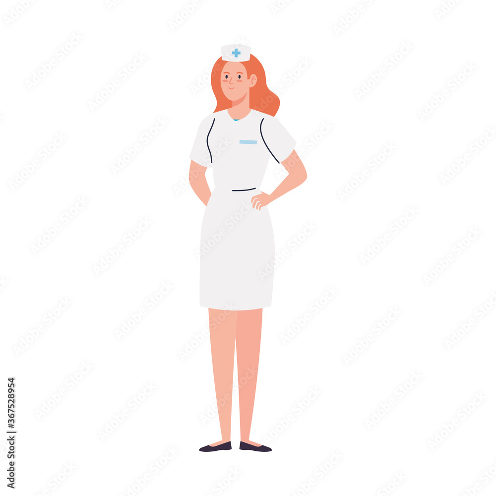 nurse with uniform, female nurse on white background vector illustration design nurse with uniform, female nurse on white background vector illustration design