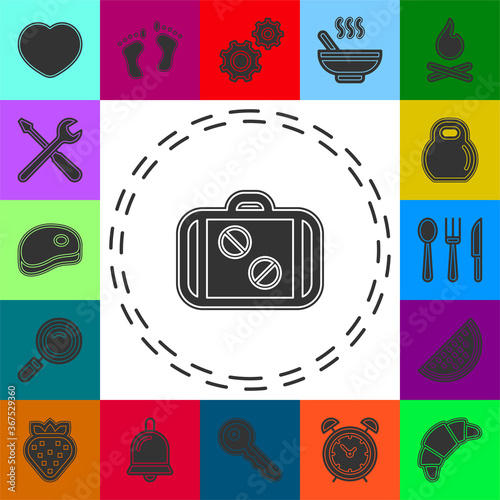 vector medical pills illustration - medicine icon, drug symbol