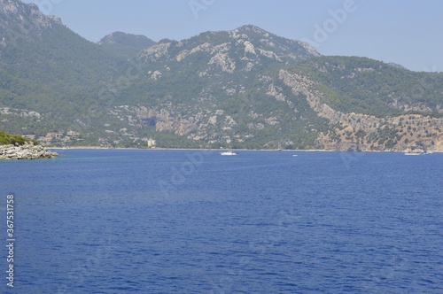 Turkey. Marmaris. Mediterranean coast. Walk on a yacht on the sea. © TATIANA