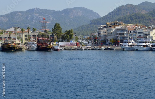 Turkey. Marmaris. Mediterranean coast. Walk on a yacht on the sea. © TATIANA
