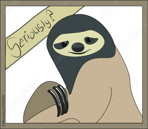 Sassy Sloth Vector
