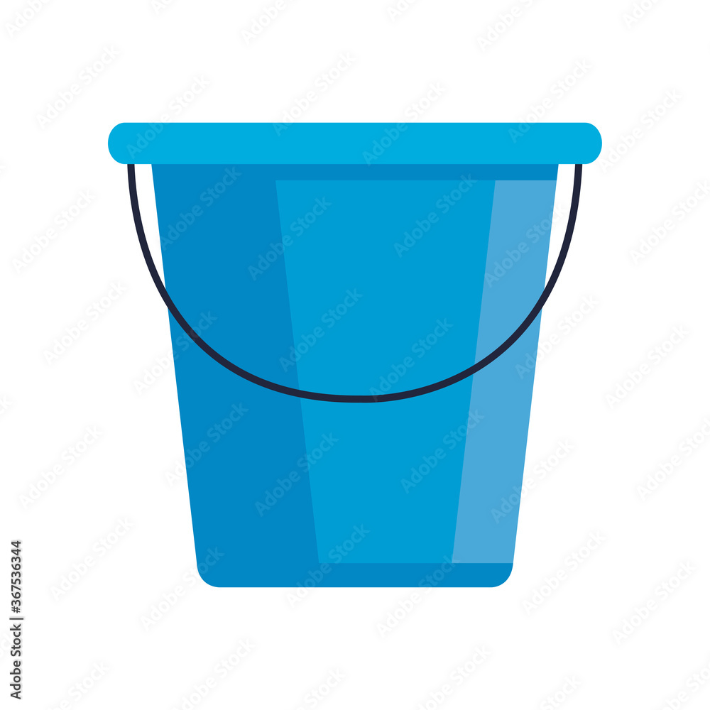 plastic bucket tool blue color, on white background vector illustration design plastic bucket tool blue color, on white background vector illustration design