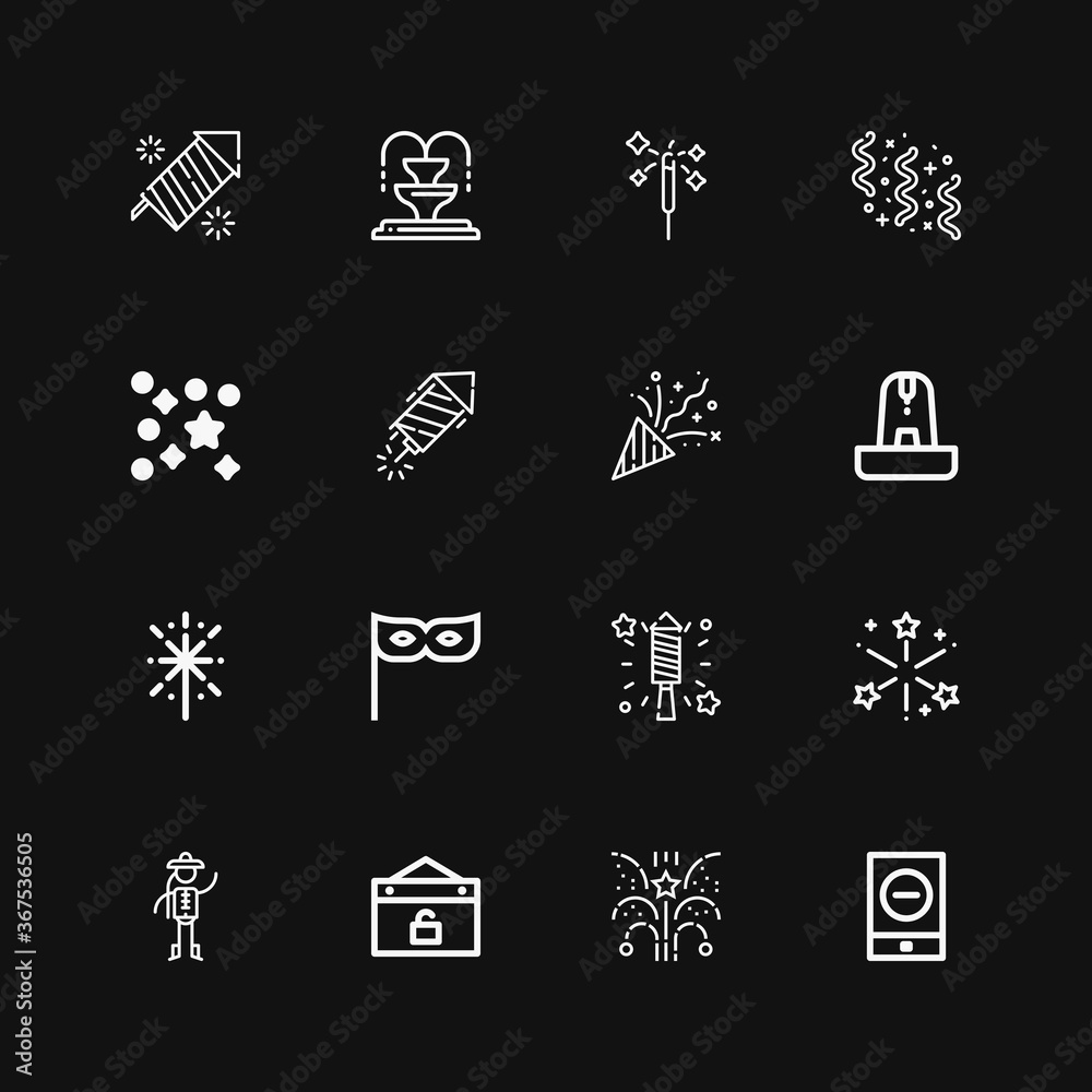 Editable 16 fireworks icons for web and mobile Editable 16 fireworks icons for web and mobile