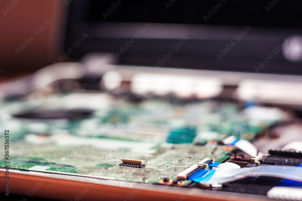 Computer circuit board. Computer repair shop. High technology. Motherboard. Laptop motherboard. Cooler Computer circuit board. Computer repair shop. High technology. Motherboard. Laptop motherboard. Cooler