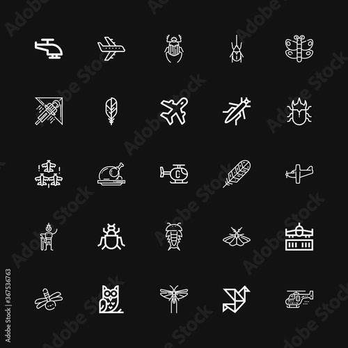 Editable 25 wing icons for web and mobile