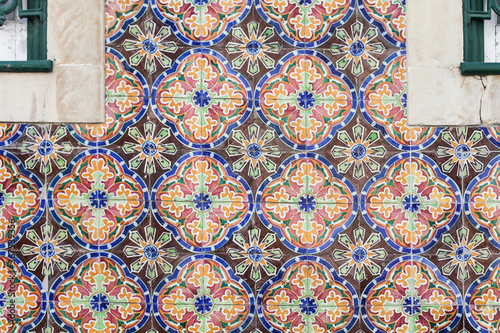 Wallpaper Mural Traditional Portuguese title - azulejo, local pattern on the walls of Portuguese houses Torontodigital.ca