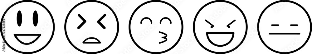 emoji icon set vector