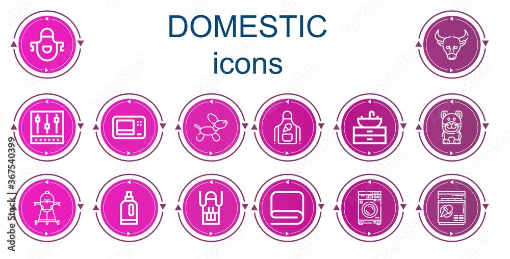 Editable 14 domestic icons for web and mobile Editable 14 domestic icons for web and mobile
