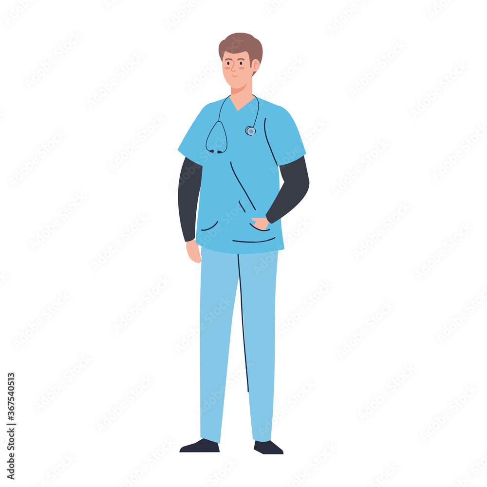 professional doctor with stethoscope and uniform on white background vector illustration design professional doctor with stethoscope and uniform on white background vector illustration design