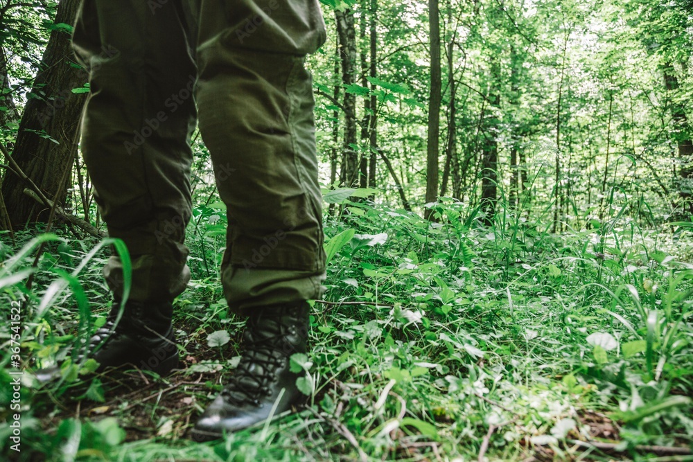 soldier in forest soldier in forest