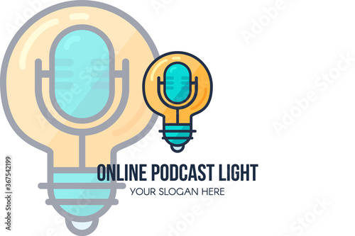Online podcast audio show landing page template