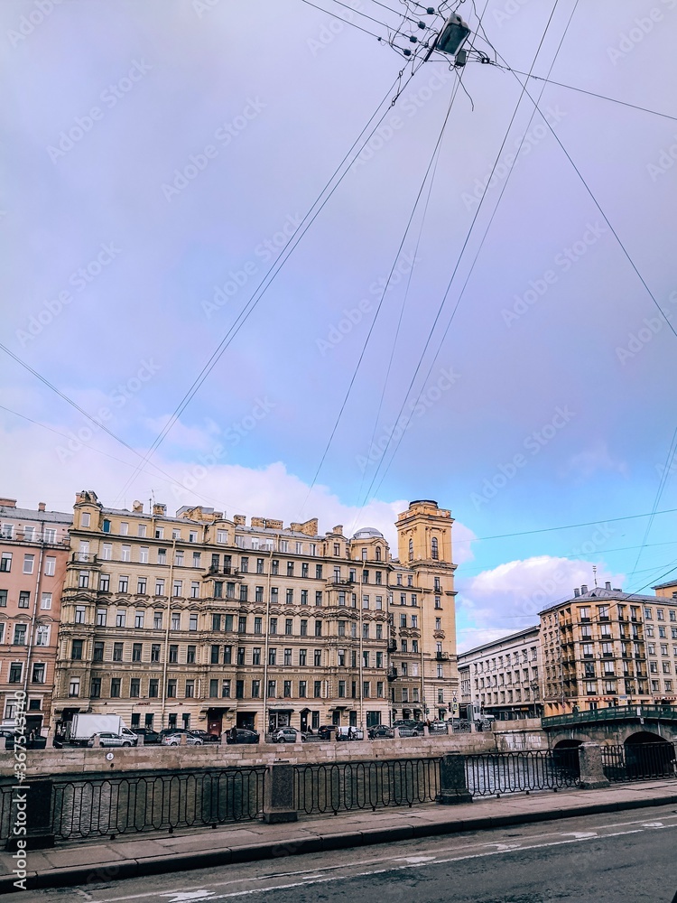 sky and street in Saint Petersburg
