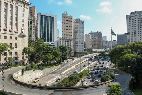 SAO PAULO, BRAZIL - Jun 18, 2019: Sao Paulo Downtonw