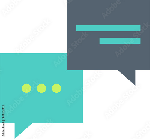 Speech bubbles flat vector icon