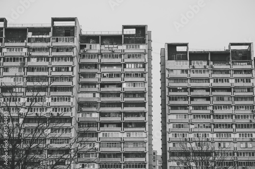 Multistory old buildings in Moscow. Moscow, Russia photo