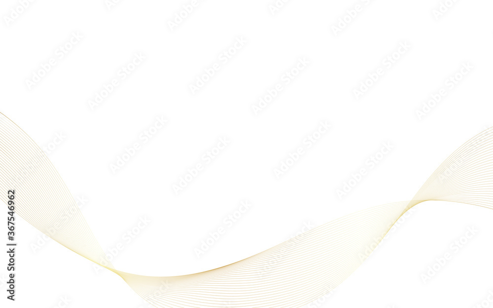 Gold luxury sound wave blend fluttering vector abstract on white background Gold luxury sound wave blend fluttering vector abstract on white background