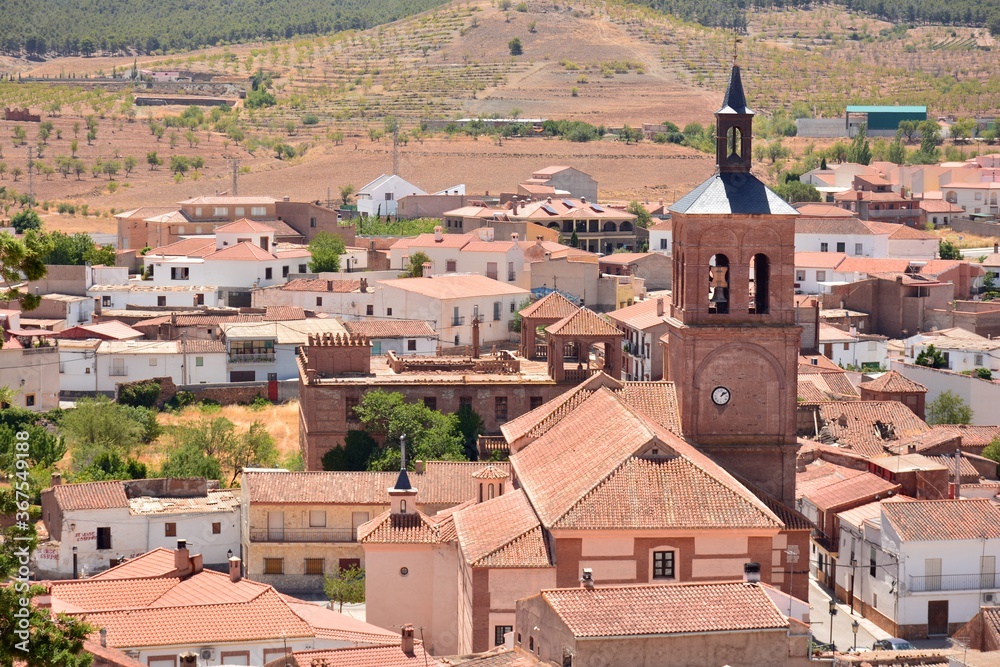 Vista del pueblo de La Calahorra en Granada, España