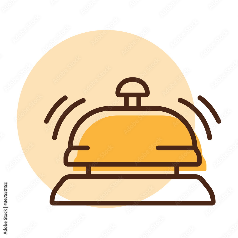 Counter bell, hotel, service vector icon Counter bell, hotel, service vector icon