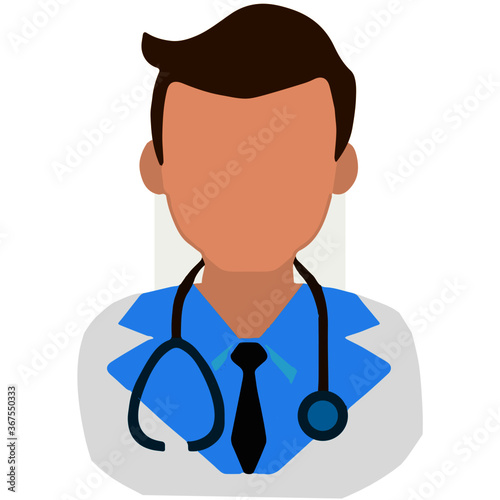 doctor with stethoscope icon