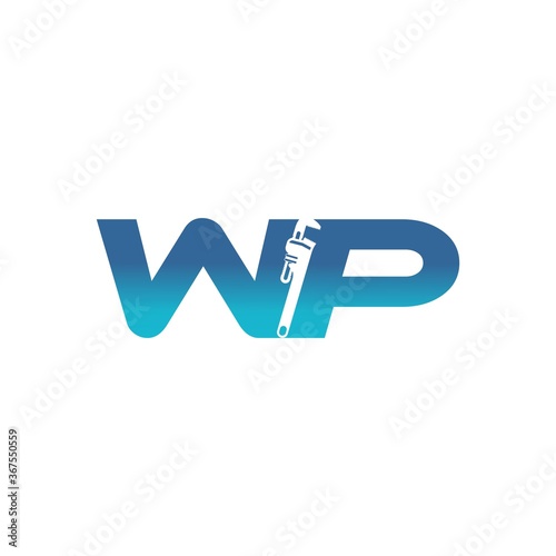 initial WP plumbing service logo