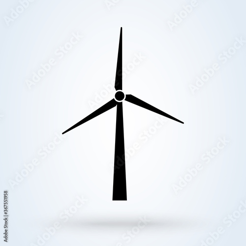 Energy turbine wind. vector Simple modern icon design illustration.