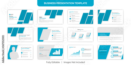 Modern business & corporate presentation slides with infographic template design	