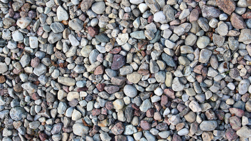 Gravel pebbles. Fine fraction stone. Background.