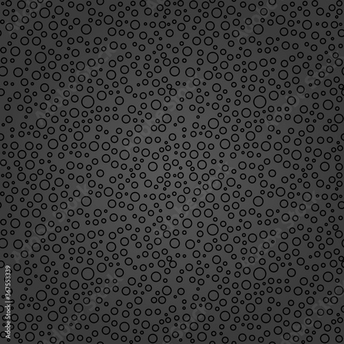 Seamless vector background with random black elements. Abstract ornament. Dark abstract pattern