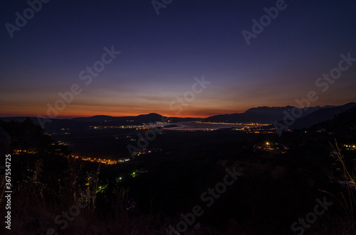 Boka Kotorska at night photo