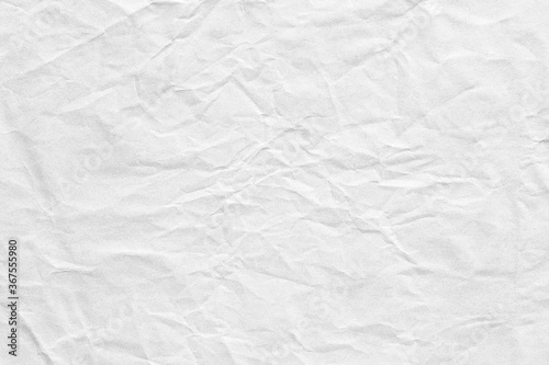 White crumpled paper background surface texture