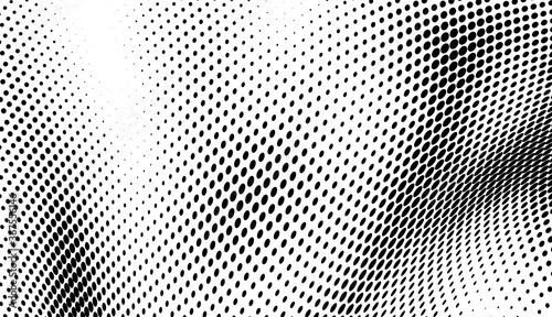 The halftone texture is monochrome. Vector chaotic background.