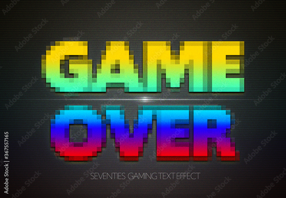 Games Roms Text/image Retro Game Text Effect Mockup Stock Template | Adobe Stock