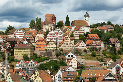 Panorama der Stadt Altensteig im Landkreis Calw, Region Nordschwarzwald
