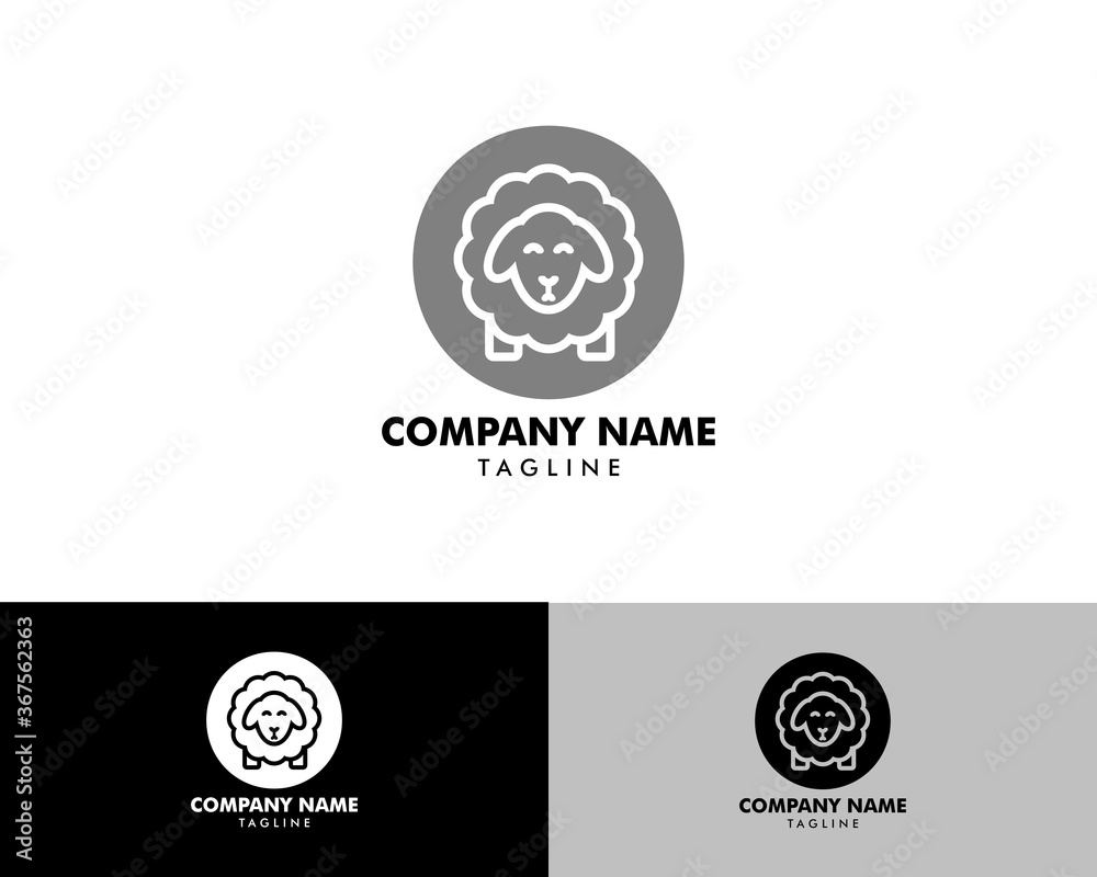Sheep logo, Lamb vector design Sheep logo, Lamb vector design
