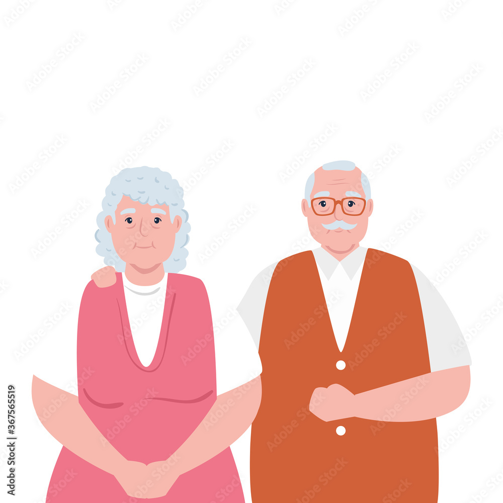 elderly couple smiling, old woman and old man couple in love vector illustration design elderly couple smiling, old woman and old man couple in love vector illustration design