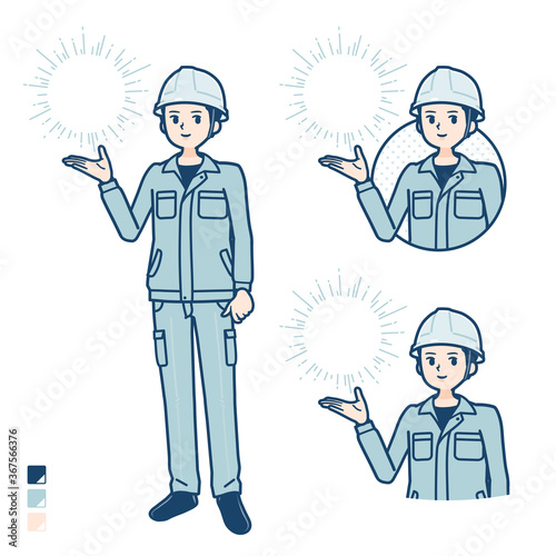 simple work wear Construction site man_Manipulating-light