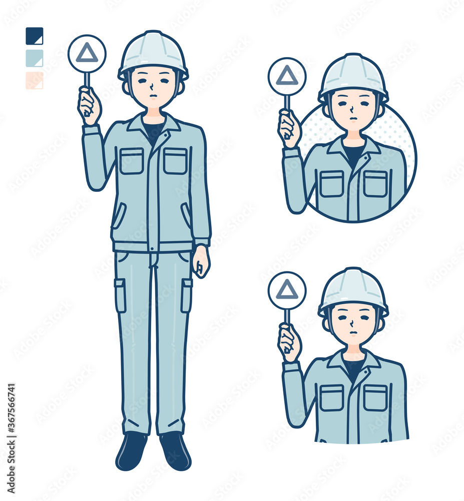 simple work wear Construction site man_Triangle-panel simple work wear Construction site man_Triangle-panel
