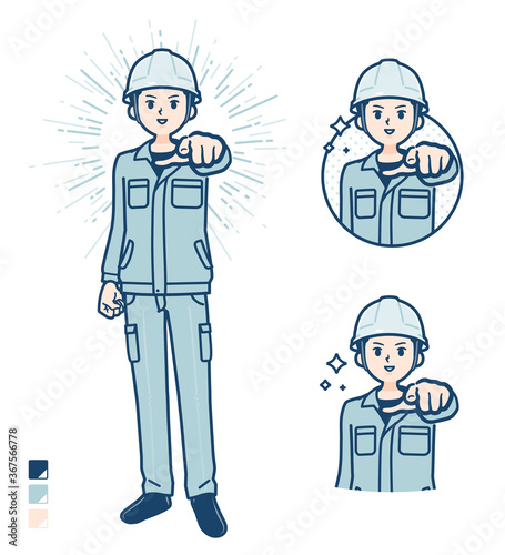 simple work wear Construction site man_want-you