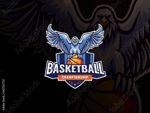 Eagle mascot sport logo design