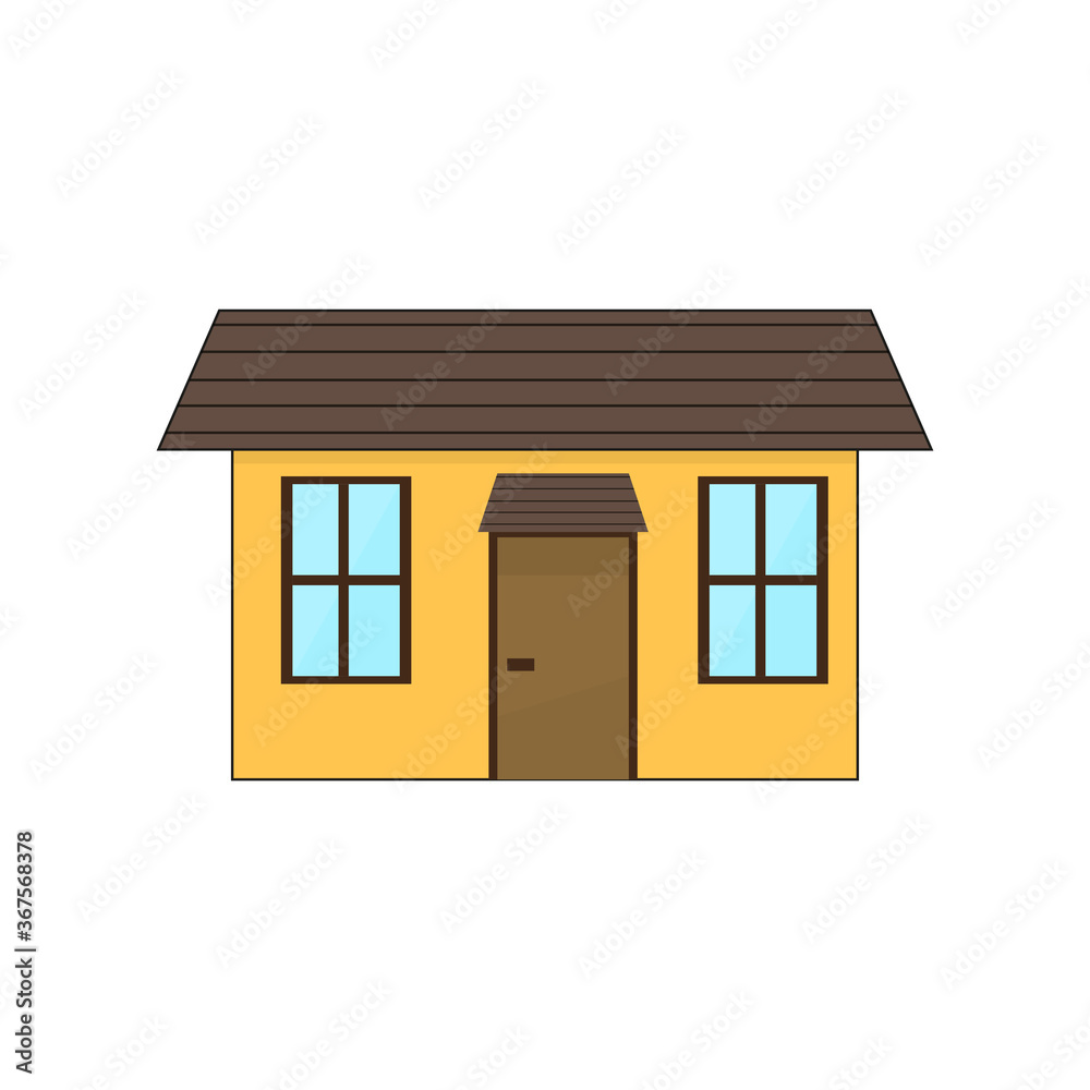 Residential house icon. Home building icon - Vector Residential house icon. Home building icon - Vector