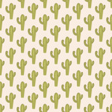 seamless pattern with saguaro cactus